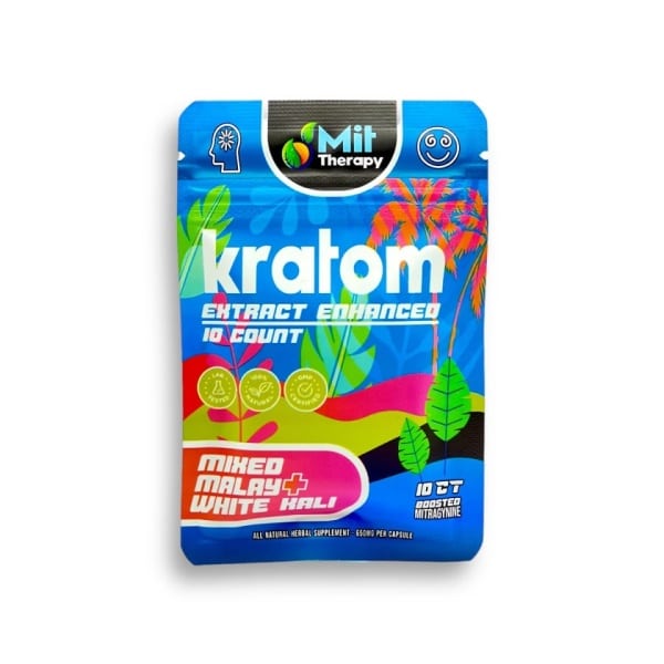 MIT Therapy Mixed Malay & White Kali Kratom Extract 10 Capsules