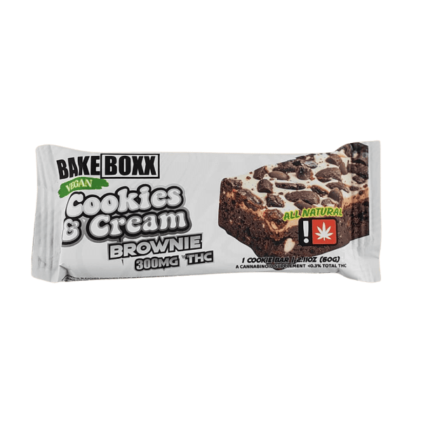 Bake Boxx THC Cookie Bars – Cookies & Cream 300MG
