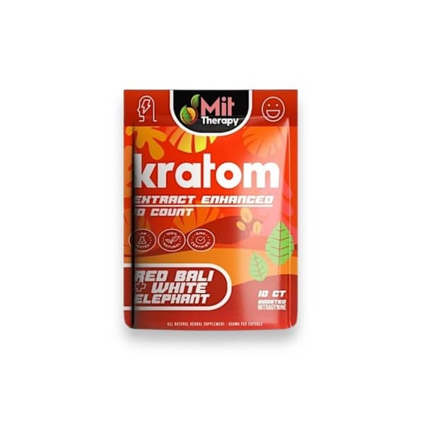 Mit Therapy Kratom Extract Capsules Red Bali + White Elephant
