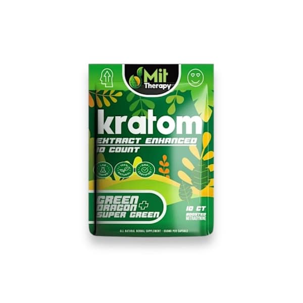 Mit Therapy Kratom Extract Capsules Green Dragon +Super Green