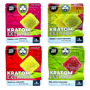 Club 13 Kratom Extract Gummy Squares - 200 MIT